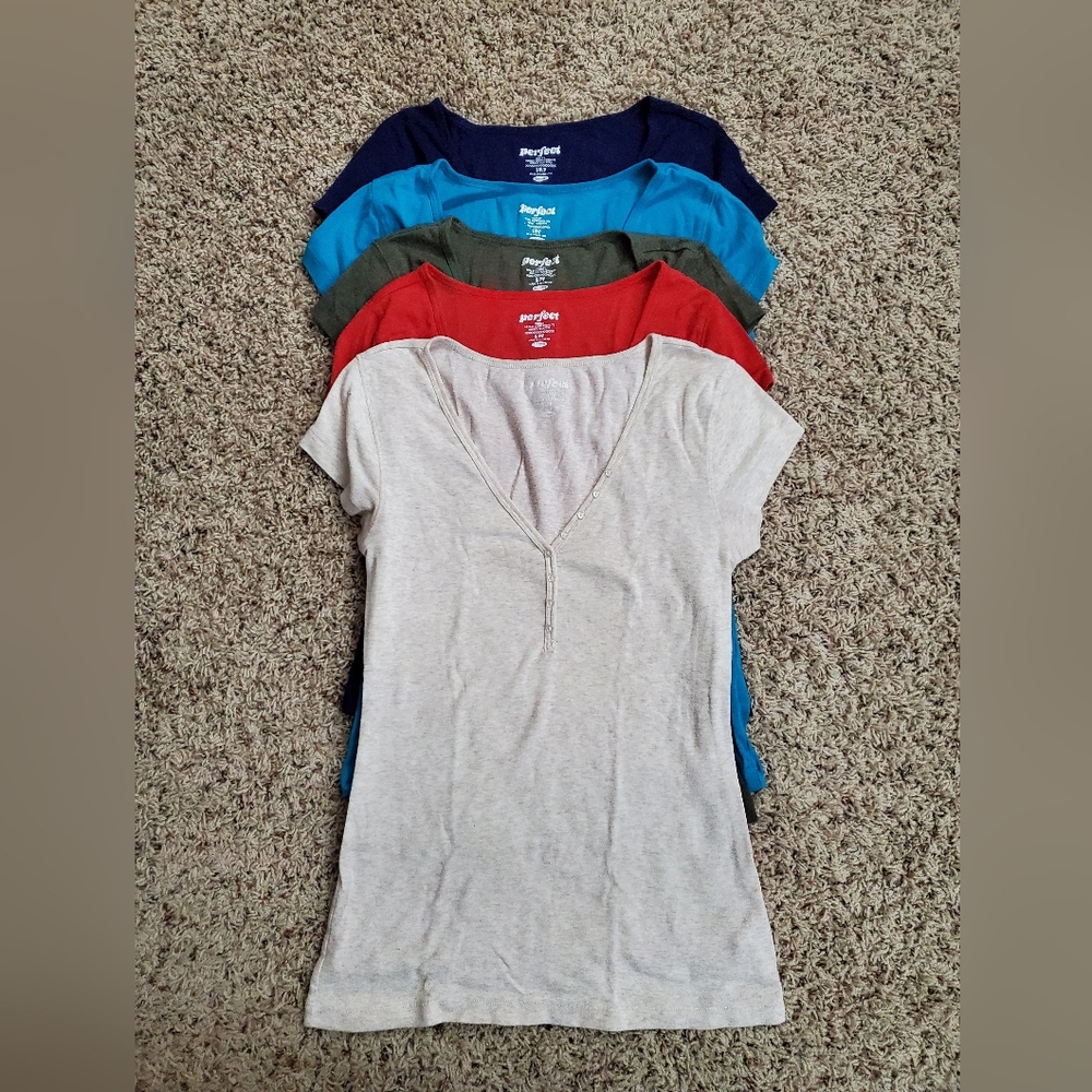 OLD NAVY Perfect Henley T-Shirts Bundle Size S - Picture 3 of 4
